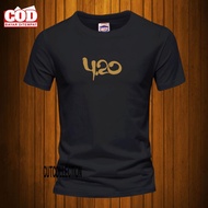 Men's Short Sleeve T-Shirt 420 Text Gold T-Shirt/ Premium Quality DistroPOLO Shirt