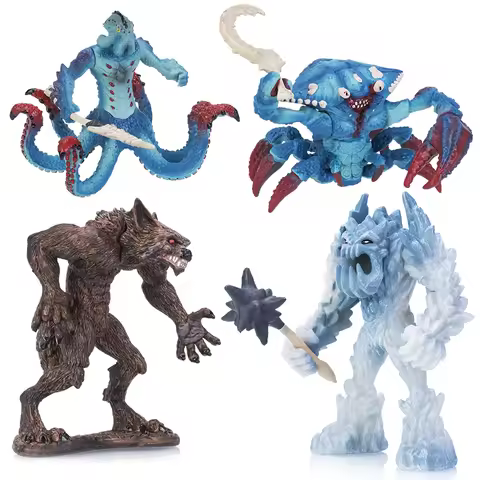 Marine Green Crab Monster Octopus Mythology Animal Action Figures Ice Troll Warcraft Warrior With We