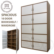 [KCL] Spacious 10 Doors Bookshelf / Filling Cabinet / Wardrobe / Divider / Almari Buku / Almari Baju / Almari Pintu / Almari Divider
