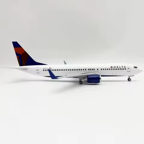 30CM Delta Air Lines Airlines B737 Model Aircraft with Wheel B737 Resin Plane Model Toys Children Gi