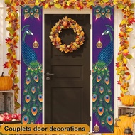 Diwali peacock door couplets, porch decoration door panels, porch peacock door panel decoration supplies