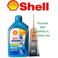 Shell Scooter 4T Ax7 10w-40 (1Liter ) Gear Oil 80w-90 (120ml)