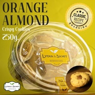 คุกกี้เนยสด ส้มอัลมอนด์(Orange Almond Cookies Large Size)ขนาด 250 g./กรัม คุกกี้เนยสดสูตรใหม่จาก Lyd