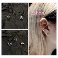Set of 3 super stylish helix titanium clips SK101