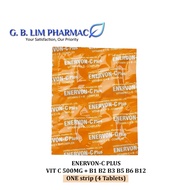 (EXP: 13-NOV-2026 ) ENERVON-C vitamin c + b complex 4 tablets ONE Strip