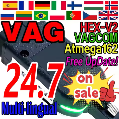 2025 Newest V25.3 VCDS English Realese VAGCOM HEX V2 Update V24.7 ATMEGA162 FOR VW/AUDI/Skoda/Seat C