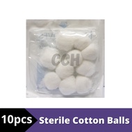 [Premium Quality] Sterile Cotton Balls 0.5gram Pack of 10 pcs