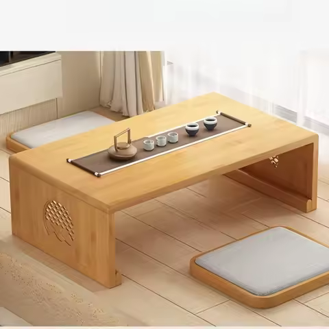 Chinese folding small square table tatami small table low table kang table zen bay window small coff