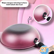 Cod Available Diamond Wok 34 Cm/ Stone Wok - Non-Stick - Best Quality ||