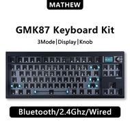 ZUOYA GMK87 TKL 3Mode Mechanical Keyboard Kit 80% VIA Support Hot-Swap RGB Custom Gasket Mounted TFT