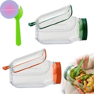 Strongaroetrtombn Salad Jar With Fork, Jar Salad Container With Side Opening,Salad Container With Fo