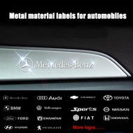 3D Car metal logo decoration and creative door handle, rearview mirror, steering wheel, body interior, window sticker