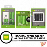 GP Batteries® ReCyko+ Pro 4 AA/AAA Rechargeable Batteries + USB Charger