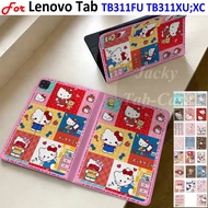 For Lenovo Tab TB311FU TB311XU TB311XC 10.1'' Cartoon KT Cat Case Tablet K10C Stand Flip Cover
