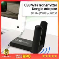 ICANING USB WiFi Transmitter Dongle Adaptor 802.11ac 1300Mbps - AC1300 Original 99 Square