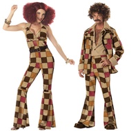 Bar Singer Costume 80s Denim Plaid Suit Hip Hop Singer Collar Dance Costume Stage Costume