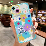 เคสโทรศัพท์ยิ้มน่ารักสำหรับ iPhone 12 11 13 Pro Max X XS Max 14 Pro Max 12 Pro 8 7 Plus SE 2022 2020 Case ฝาหลังซิลิโคนกันกระแทก