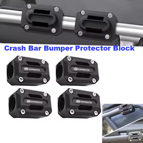 For CFMOTO Crash Bar Bumper Protector Block Fit for 22/25/28mm Motorcycle Engine Guard Protector Dec