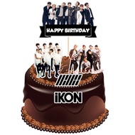 IKON KPOP Cake Topper Laminated DIY
