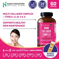 Collagen Complex Nano Collagen Types 1, 2, 3, 5 & 10, Max Collagen, Protein, Vitamin, Support Radian