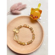 🐾 Golden Rutilated Quartz - Nine Tail Fox - Crystal Bracelet