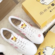 Paidal x 黃阿瑪  黃阿瑪櫻花免綁帶休閒鞋不彎腰輕運動鞋-小白鞋