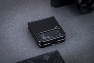 ARMOR Samsung Galaxy Z Flip 4 全真皮電話保護殼_午夜黑
