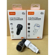 VFAN C18 Car Charger 2 Port USB-A Type C 48W 3A PD Fast Charging Fast Charging Saver Car