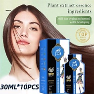 10pcs DIY hair coloring shampoo Hair Coloring Bubble Hair Dye Shampoo Non-Irritating Plant Extract Natural Fast Hair Dye Shampoo all-in-one For Grey Hair Color Bubble Dye