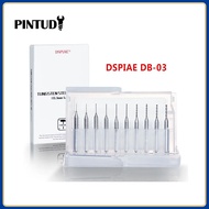 DSPIAE 10pcs DB-03 Drill Bit 0.3-1.2mm Tungsten Steel Combo Set Model Tool Sliver Hand Tool