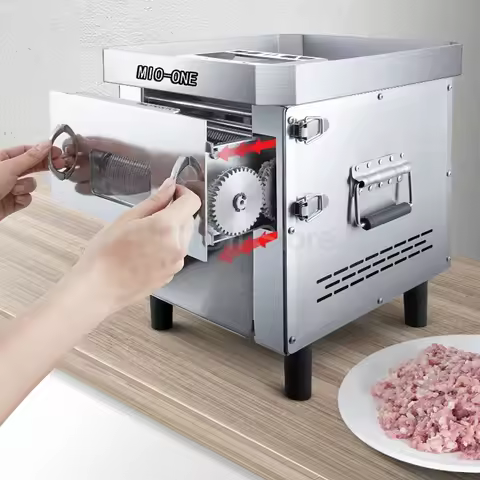 Commercial/Home Electric Meat Slicer Automatic Slicer Multifunctional Stainless Shred Slicer Cutter 