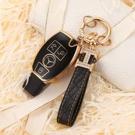 For Mercedes Benz CLA GLA GLK AMG GLC C C200 B200 S C E Class W213 Key Chains Case Ring Cover Car St