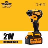 LYUWO 21V Cordless Electric Screwdriver Speed Brushless Impact Wrench Rechargable Drill Driver LED Light For Makita Battery Tool