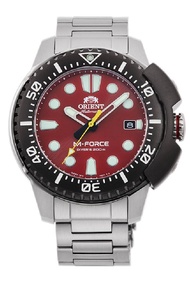 [Powermatic] Orient RA-AC0L02R M-Force Analog Automatic Red Dial Stainless Steel Divers 200M Men's Watch