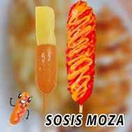 Corndog sosis+mozarela dengan keju mozarela kwalitas premium