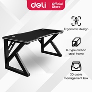 Deli Gaming Table Ergonomic Computer Table Carbon Steel Frame 120cm E91511