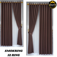 Gorden Poni Rumbai Elegan Hitam Pekat/Army Green/Pink/Coffee - Atas Pintu Ruang Tengah dengan Pelind