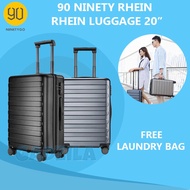 90 NINETYGO Rhein Luggage 20" Seven Bar Travel Suitcase Cabin Suitcase