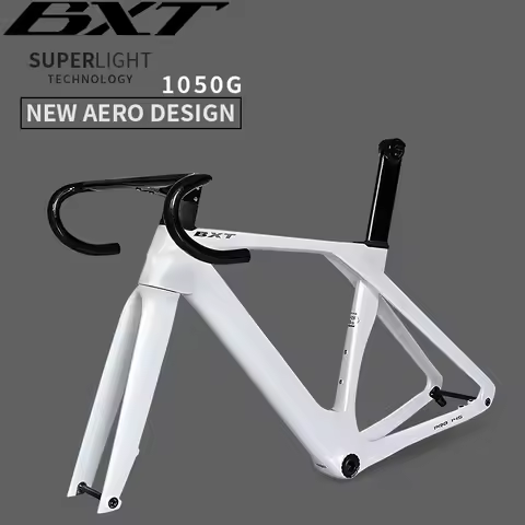 BXT Fully Hidden Carbon Disc Road Bike Frame Lightweight Road Bicycle Carbon Frame BB T47 Aerodynami