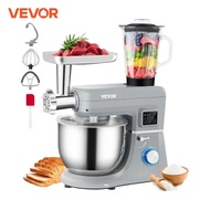 VEVOR 5 IN 1 Stand Mixer Tilt-Head Multifunctional Electric Mixer w/ 6 Speeds LCD Screen Timing 7.4 