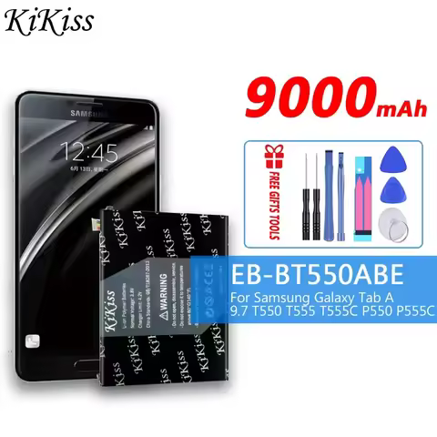 KiKiss Tablet Battery EB-BT550ABE For Samsung Galaxy Tab A 9.7" SM-T550 SM-P550 T555 SM-T555C P351 9