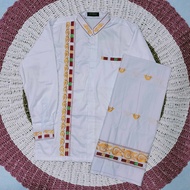 Baju koko dan sarung bordir Aceh motif karawang gayo