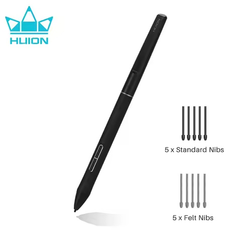 HUION PW550S Battery-free Pen PenTech 3.0 Slim Stylus 9.5mm Diameter for Graphics Tablet Inspiroy 2 