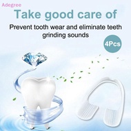 Adegree 4Pcs Mouth Teeth Guard For Teeth Grinding  Night Rubber Protection Mouth Guard Mouth Clenchi