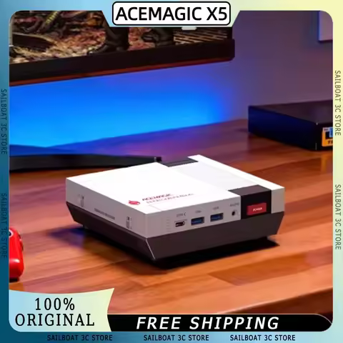 ACEMAGIC X5 Retro Mini PC AMD Ryzen AI 9 HX370 32GB+1TB Desktop Computer WiFi 7+BT5.4 Zen 5 5.1GHz 8