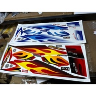 STICKER STRIPE COVERSET YAMAHA LC135 V1 API MERAH BIRU / FIRE EDITION LCV1 - MORITAKA