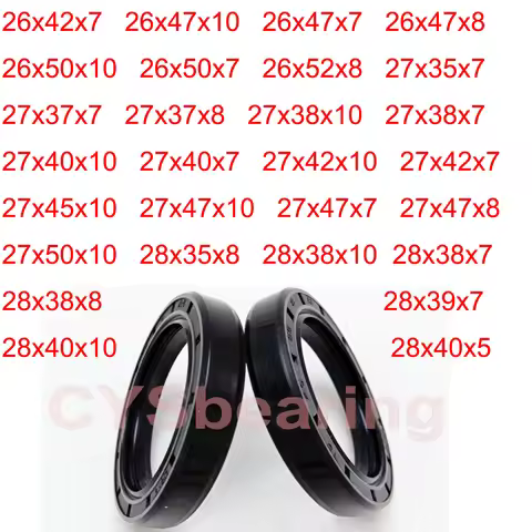 1PCS 2Pcs Skeleton Oil Seal 26x42x7 26x47x8 27x37x8 27x47x7 27x50x10 28x39x7 28x40x10 28x40x5mm TC N