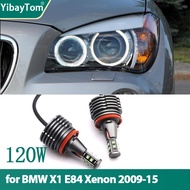 For BMW X1 E84 Xenon Headlight 2009-2015 120W H8 LED Marker Bulbs Daytime Light Angel Eyes  Ring Bul