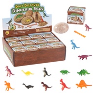 Dino Eggs Excavation Set of 12 Dinosaurs Fossil Dig Up Kit Archaeology Science Gift