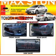 TOYOTA COROLLA ALTIS 2014-2016 OE LOOK BODYKIT ALTIS OEM BUMPER SKIRT LIP BODY KIT FRONT SKIRT SIDE 